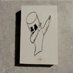 Wood Plaque Marshmello Sign